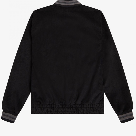 Fred Perry Black Cord Bomber Jacket - J4868 - Size Small - MSRP $400 - BNIB - Picture 7 of 7